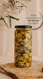 Foze Lor ve Ceviz Dolgulu Yeşil Zeytin 450gr