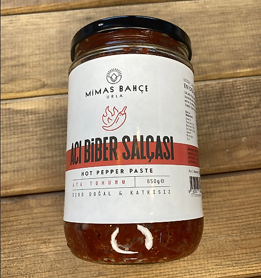 Mimas Acı Biber Salçası Ata Tohumu,Katkısız.Doğal 650gr