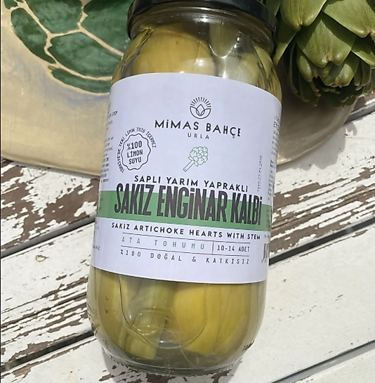 Mimas Sakız Enginar Saplı Yarım Yapraklı Kalp %100 Limon Suyu İle Konserve 1000cc