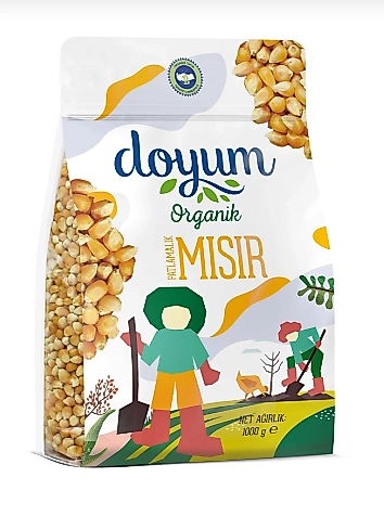Doyum Organik Patlamalık Mısır Doypack 1 Kg