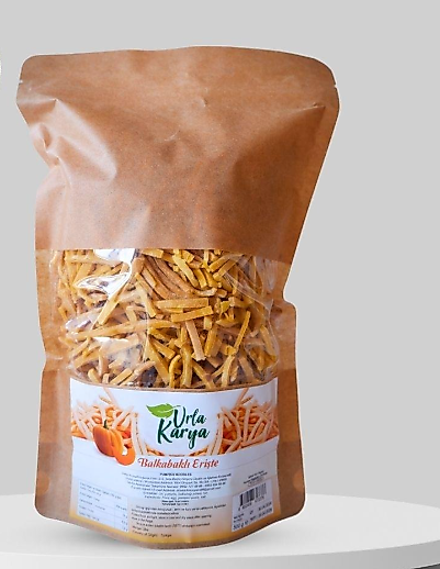 Urla KOP Katkısız Tam Buğday Unlu Balkabaklı Erişte 500 Gr