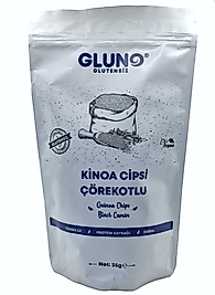 Gluno Glutensiz Çörek Otlu Kinoa Cipsi 35Gr