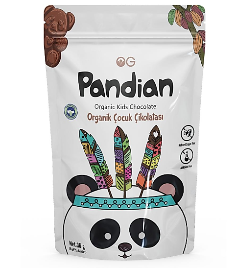 Pandian Organik Çocuk Çikolatası 36 Gr