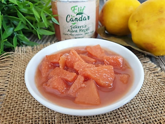 Elif Candar Doğal Katkısız Şekersiz Ayva Reçeli (220gr)