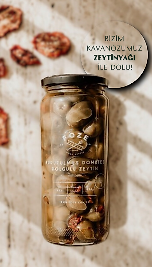 Foze Kurutulmuş Domates Dolgulu Yeşil Zeytin 450 gr