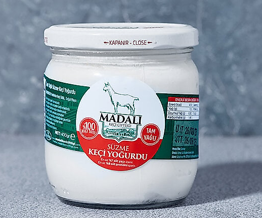 Süzme Keçi Yoğurdu (400gr, %100 Keçi Sütü) - Madalı